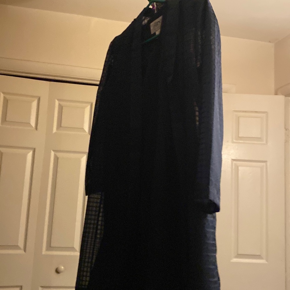 Women's Long Sleeve Navy Blue Dress